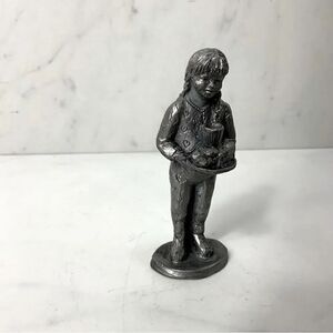 Vintage Michael Ricker Girl with cookies for Santa figurine